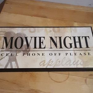 Movie night sign